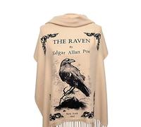 Universal Zone The Raven by Edgar Allan Poe Schal, Beige, 72" x 26"