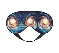 Universe Milchstraße Galaxie-Augenmaske, Verdunkelungs-Augenmaske, Unisex, Schlaf-Augenabdeckungen mit verstellbaren Trägern, Reise-Augenmaske