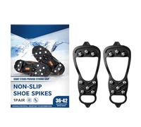 Universelle Eisklampen für Stiefel - 2 Stück rutschfeste tragbare Wanderspikes, Schuhgreifer | Klettern, Bergsteigen, Wandern, Angeln, Outdoor-Wintertrekking, Abenteuer, Schneesicherheit