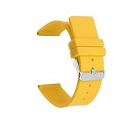 Universelle Uhrenarmbänder 18 mm, 22 mm, 20 mm, 24 mm, Schnellverschluss, Silikonarmband, weiches Gummiarmband for Damen und Herren(Yellow,18mm)