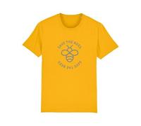 University of Soul Unisex T-Shirt aus Bio-Baumwolle "Save the Bees" Safrangelb S
