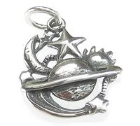 Universum Sterling Silber Charm .925 x 1 Space Planets Stars Charms