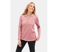 Unkomplizierter Pullover mit Polokragen rosa 25