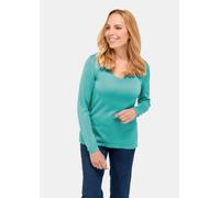 Unkomplizierter Pullover mit V-Ausschnitt grün 19