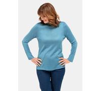 Strickpullover GOLDNER "Unkomplizierter Stehbundpullover", Damen, Gr. 54, blau (eisblau), Obermaterial: 100% Polyacryl PAN., Tubular, Pullover Strickpullover, wie echter Kaschmir (66144739-54) eisblau