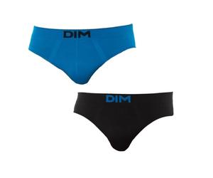 UNNO Herren Sin Costuras Slip Pack X2 Dim Basic Unterkleid, Schwarz (Azul Océanique/Negro 5WL), Medium (Herstellergröße: 6)