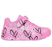 Skechers Girl's UNO Lite Love Levitate Sneaker, Rose, 3 UK Child