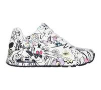 Skechers Damen Uno-Process Sketch Sneaker, Weiß/mehrfarbig, 35 EU