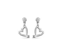 UNOde50 Sterling Silber überzogene Ohrstecker in Herzform