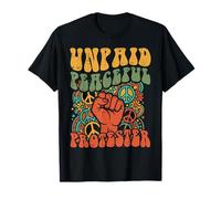 Unpaid Peaceful Protester Faust Blumen widerstehen Protest Frauen T-Shirt