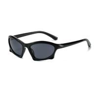 HYYZZC Unregelmäßige Sonnenbrille für Damen und Herren, Sport-Sonnenbrille, Retro-Sonnenbrille, Fahrbrille, modische Punk-Sonnenbrille, C10, einteilig