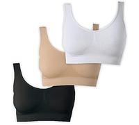 UnsichtBra Bustier Damen BH ohne Bügel | Seamless Soft Bra Bralette | Wohlfühl Bustiers Top | Schlaf BH, Still BH & Sport BH für Yoga | Mikrofaser, Atmungsaktiv, Bequem (wellbra_swh)(L)