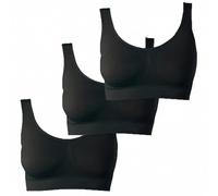 UnsichtBra Bustier Damen BH ohne Bügel | Seamless Soft Bra Bralette | Wohlfühl Bustiers Top | Schlaf BH, Still BH & Sport BH für Yoga | Mikrofaser, Atmungsaktiv, Bequem(wellbra_SSS)(L)