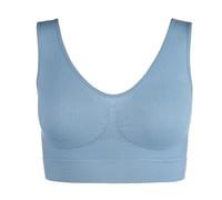 UnsichtBra Bustier Damen BH ohne Bügel | Seamless Soft Bra Bralette | Wohlfühl Bustiers Top | Schlaf BH, Still BH & Sport BH für Yoga | Mikrofaser, Atmungsaktiv, Bequem (wellbra_sngl)(M, PasBla)