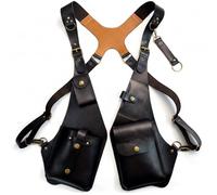 Unterarm-Umhängetasche für Herren verstellbare Unterarm-Umhängetasche mit Anti-Taschendieb-Geschirr Vintage-Leder-Brusttaschen für den täglichen Weg zur Arbeit und auf Reisen Schwarz