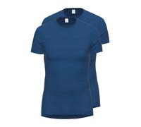 Unterhemd AMMANN "2er Pack T-Shirt Unterhemd Day Classic", Herren, Gr. 5, N-Gr, blau (dunkelblau), Obermaterial: 75% Baumwolle CO. 25% Polyester PES., Unterhemden Unterhemd (82580150-5) dunkelblau