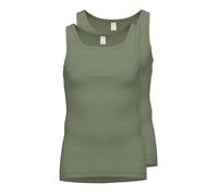 Unterhemd AMMANN "2er Pack Unterhemd Day Classic", Herren, Gr. 7, N-Gr, grün (forst), Obermaterial: 75% Baumwolle CO. 25% Polyester PES., Unterhemden Unterhemd (65176157-7) forst
