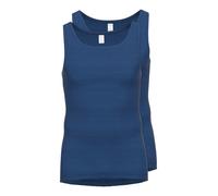 Unterhemd AMMANN "2er Pack Unterhemd Day Classic", Herren, Gr. 9, N-Gr, blau (dunkelblau), Obermaterial: 75% Baumwolle CO. 25% Polyester PES., Unterhemden Unterhemd (45680316-9) dunkelblau