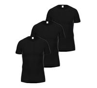 Unterhemd AMMANN "3er Pack Shirt 1/2 Arm Day Classic / Jeans Feinripp", Herren, Gr. 14, N-Gr, grau (anthrazit), Obermaterial: 75% Baumwolle CO. 25% Polyester PES., Unterhemden Unterhemd (38308806-14) 
