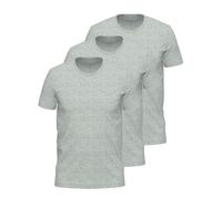 Unterhemd AMMANN "3er Pack Shirt 1/2 Arm Day Modern / Close to you", Herren, Gr. 5, N-Gr, grau (cloud melange), Obermaterial: 93% Baumwolle CO. 7% Elasthan EL., Unterhemden Unterhemd (93842945-5) clou
