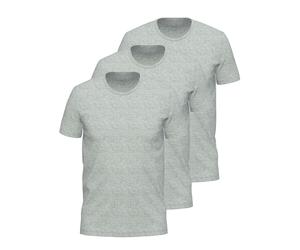 Unterhemd AMMANN "3er Pack Shirt 1/2 Arm Day Modern / Close to you", Herren, Gr. 5, N-Gr, grau (cloud melange), Obermaterial: 93% Baumwolle CO. 7% Elasthan EL., Unterhemden Unterhemd (93842945-5) clou