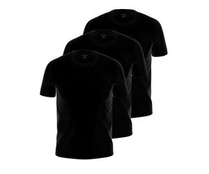 Unterhemd AMMANN "3er Pack Shirt 1/2 Arm Day Modern / Micro Modal", Herren, Gr. L, N-Gr, schwarz, Single Jersey, Obermaterial: 93% Modal CMD. 7% Elasthan EL., Unterhemden Unterhemd (42099338-L) schwar