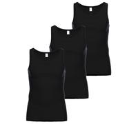 Unterhemd AMMANN "3er Pack Unterhemd Day Classic / Jeans Feinripp", Herren, Gr. 9, N-Gr, grau (anthrazit), Obermaterial: 75% Baumwolle CO. 25% Polyester PES., Unterhemden Unterhemd (84659115-9) anthra