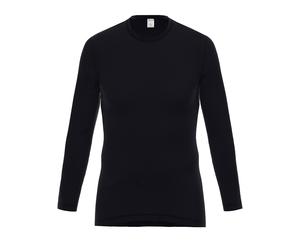 Unterhemd AMMANN "langarm Shirt Function / Dunova", Herren, Gr. M, N-Gr, schwarz, Obermaterial: 70% Polyester PES. 30% Baumwolle CO., Unterhemden Unterhemd (74806254-M) schwarz