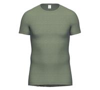 Unterhemd AMMANN "T-Shirt Day Classic / Jeans Feinripp", Herren, Gr. 12, N-Gr, grün (forst), Obermaterial: 75% Baumwolle CO. 25% Polyester PES., Unterhemden Unterhemd (29063253-12) forst