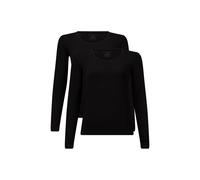 Unterhemd BAMBOO BASICS "Longsleeve LARA 2er Pack", Damen, Gr. M, N-Gr, schwarz, Obermaterial: 68% Viskose CV. 28% Baumwolle CO. 4% Elasthan EL., Unterhemden Unterhemd (38550935-M) schwarz