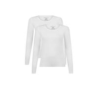 Unterhemd BAMBOO BASICS "Longsleeve LARA 2er Pack", Damen, Gr. XL, N-Gr, weiß, Obermaterial: 68% Viskose CV. 28% Baumwolle CO. 4% Elasthan EL., Unterhemden Unterhemd (57957243-XL) weiß