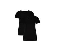 Unterhemd BAMBOO BASICS "T-Shirt KATE 2er Pack", Damen, Gr. S, N-Gr, schwarz, Obermaterial: 68% Viskose CV. 28% Baumwolle CO. 4% Elasthan EL., Unterhemden Unterhemd (26565467-S) schwarz