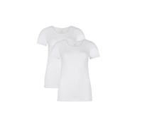 Unterhemd BAMBOO BASICS "T-Shirt KATE 2er Pack", Damen, Gr. S, N-Gr, weiß, Obermaterial: 68% Viskose CV. 28% Baumwolle CO. 4% Elasthan EL., Unterhemden Unterhemd (20080448-S) weiß