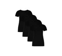 Unterhemd BAMBOO BASICS "T-Shirt KATE 4er Pack", Damen, Gr. XL, N-Gr, schwarz, Obermaterial: 68% Viskose CV. 28% Baumwolle CO. 4% Elasthan EL., Unterhemden Unterhemd (33872929-XL) schwarz