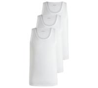 Unterhemd BOSS "Tank Top 3P CO" Gr. M, N-Gr, weiß (white100) Herren Unterhemden Ärmellose (64926028-M)
