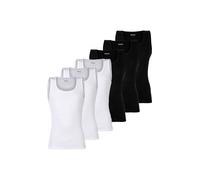 Unterhemd BOSS "Unterhemd TankTop6P RibClassic 6er Pack", Herren, Gr. S, N-Gr, bunt (schwarz, weiß), Obermaterial: 100% Baumwolle CO., Unterhemden Unterhemd (34706351-S) schwarz, weiß