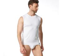 Bruno Banani Herren Tanktop - Check Line 2.0, Rundhals, Polyamid, Karo, Logo, einfarbig Weiß S