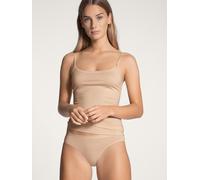 CALIDA Spaghetti-Top Natural Comfort Damen Baumwolle verstellbare Träger Rosé Gr. L