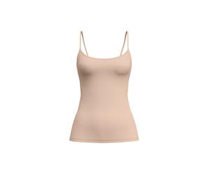 Unterhemd CALIDA "Unterhemd Sleek Skin Spaghetti Top 1er Pack", Damen, Gr. 36-38, N-Gr, beige (nude), Obermaterial: 73% Polyamid PA. 27% Elasthan EL., Unterhemden Unterhemd (69155427-36) nude