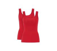 Chantelle Damen Top 2er Pack - Unterhemd, SoftStretch, nahtlos, Einheitsgröße 34-44 Rot One Size