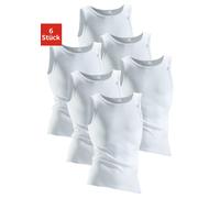 Unterhemd CLIPPER EXCLUSIVE, Herren, Gr. 12, 6 Stk., N-Gr, weiß, Doppelripp, Obermaterial: 100% Baumwolle, unifarben, körpernah, tiefer Rundhals, Unterhemden Unterhemd, in Doppelripp-Qualität (552481-