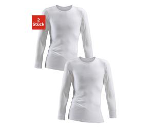 Unterhemd CLIPPER, Herren, Gr. 9, 2 Stk., N-Gr, weiß, Feinripp, Obermaterial: 100% Baumwolle, unifarben, körpernah, Rundhals, Unterhemden Unterhemd, schlichtes Basic, Unterziehshirt - in Feinripp, Lan