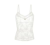 Unterhemd DORINA "Origins", Damen, Gr. XL, N-Gr, beige (ivory), Spitze, Obermaterial: 85% Polyamid, 15% Elasthan, körpernah, V-Ausschnitt, Unterhemden Unterhemd, durchgehende Spitze mit Spitzenbesatz