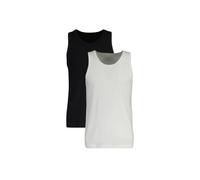 GANT Herren Unterhemd, 2er Pack - TANK TOP, Rundhals-Shirt, ärmellos, Stretch Cotton Schwarz/Weiß XL