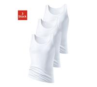 Unterhemd H.I.S "Doppelripp Tanktop", Herren, Gr. 6L, 3 Stk., N-Gr, weiß, Doppelripp, Obermaterial: 100% Baumwolle, unifarben, figurbetont, tiefer Rundhals, Unterhemden Unterhemd, aus weicher Baumwoll