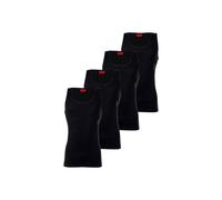 Unterhemd HUGO "Unterhemd 4er Pack", Herren, Gr. L, N-Gr, schwarz, Obermaterial: 93% Baumwolle CO. 7% Elasthan EL., Unterhemden Unterhemd (29135922-L) schwarz