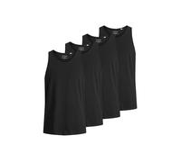 JACK&JONES Herren Tanktop, 4er Pack - JACBASIC TANKTOP, einfarbig, Baumwolle Schwarz M