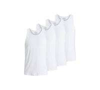 Unterhemd JACK & JONES "Unterhemd JACBASIC TANKTOP 4PK 4er Pack", Herren, Gr. S, N-Gr, weiß, Obermaterial: 100% Baumwolle CO., Unterhemden Unterhemd (41970128-S) weiß