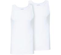 Unterhemd JOCKEY "Cotton+", Herren, Gr. M, 2 Stk., N-Gr, weiß, Single Jersey, Obermaterial: 60% Baumwolle, 35% Lyocell, 5% Elasthan, unifarben, tiefer Rundhals, Unterhemden Unterhemd, klassisch für je