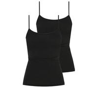 Unterhemd MEY "Superfine Organic", Damen, Gr. 36, N-Gr, schwarz, Single Jersey, Obermaterial: 92% Baumwolle, 8% Elasthan, unifarben, figurbetont, Rundhals, Unterhemden Unterhemd, feine Träger, Baumwol